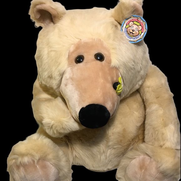 Cuddletown Jumbo Teddy Bear Plush Huge Stuffed Animal Beige Bumble Bee Toy 30" - Picture 1 of 11